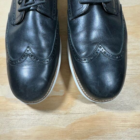 Cole Haan Black and White Oxfords with Brogue Design Men’s Size 12 - Picture 4 of 7